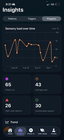ASD Calm AI product screen 6