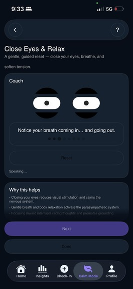 ASD Calm AI product screen 10