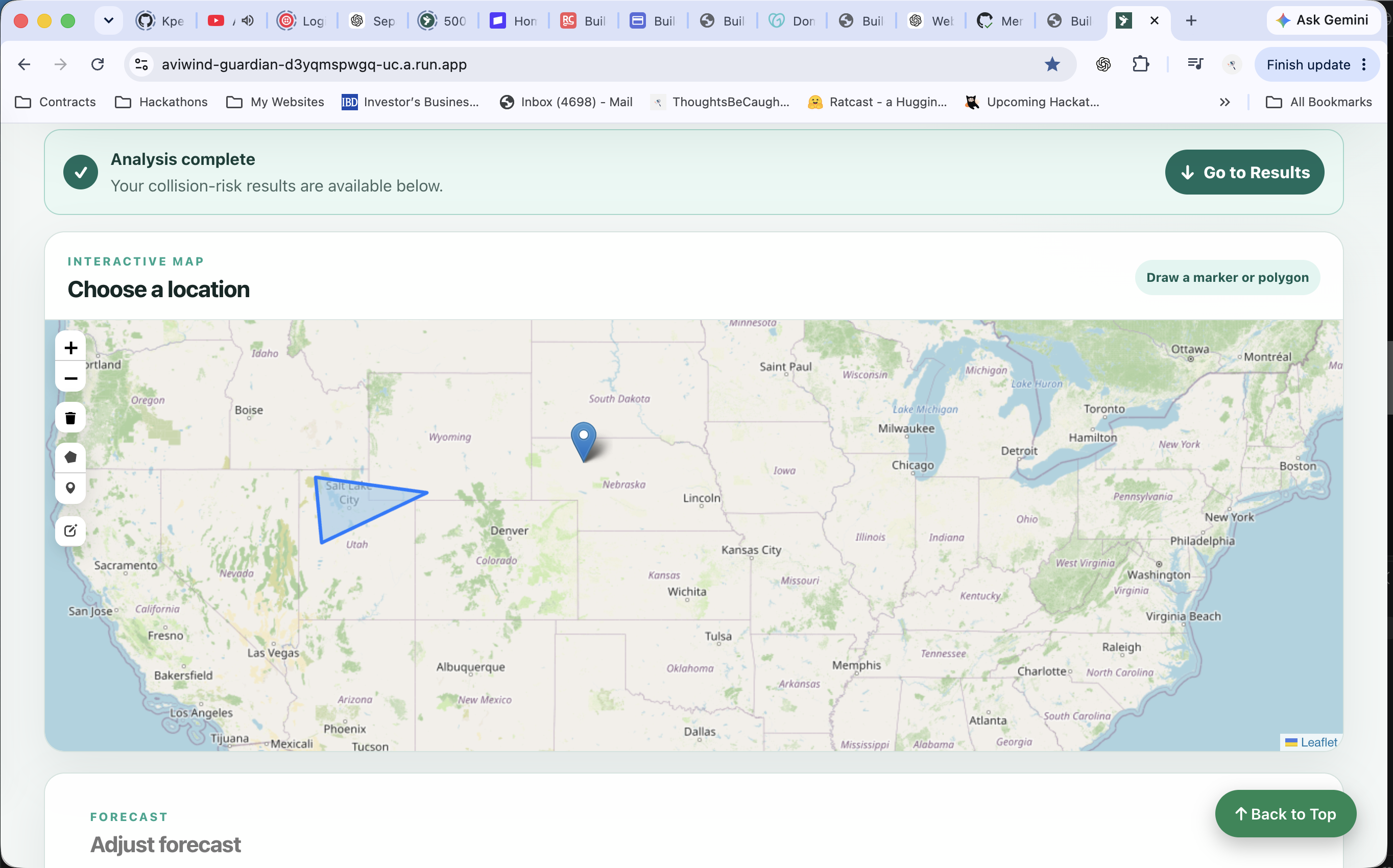 AviWind Guardian interactive location analysis map