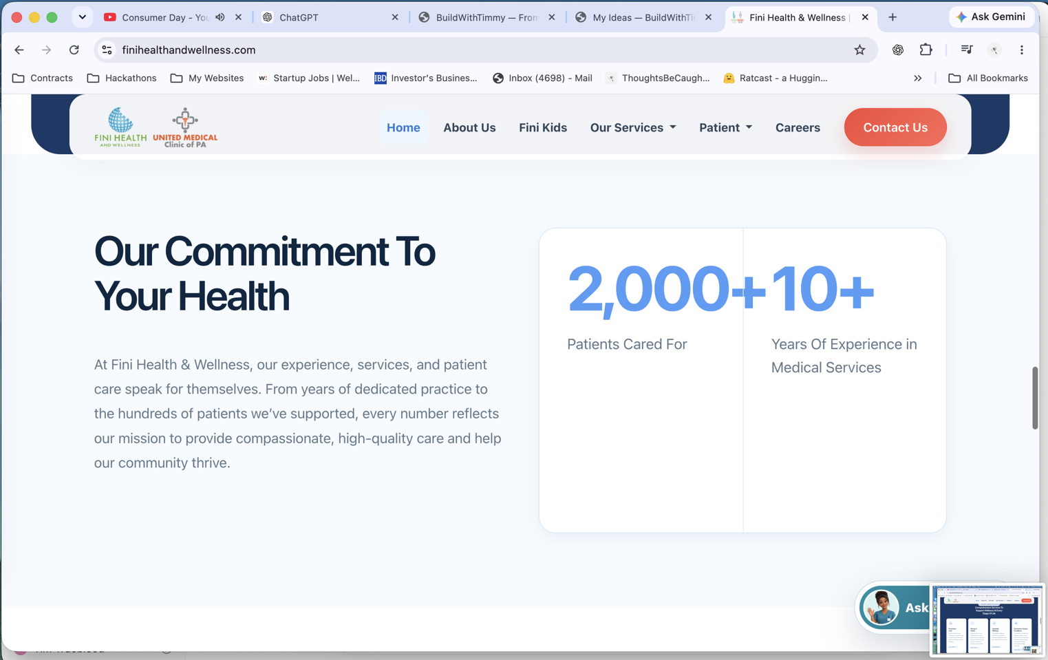 Fini Health & Wellness product screen 3