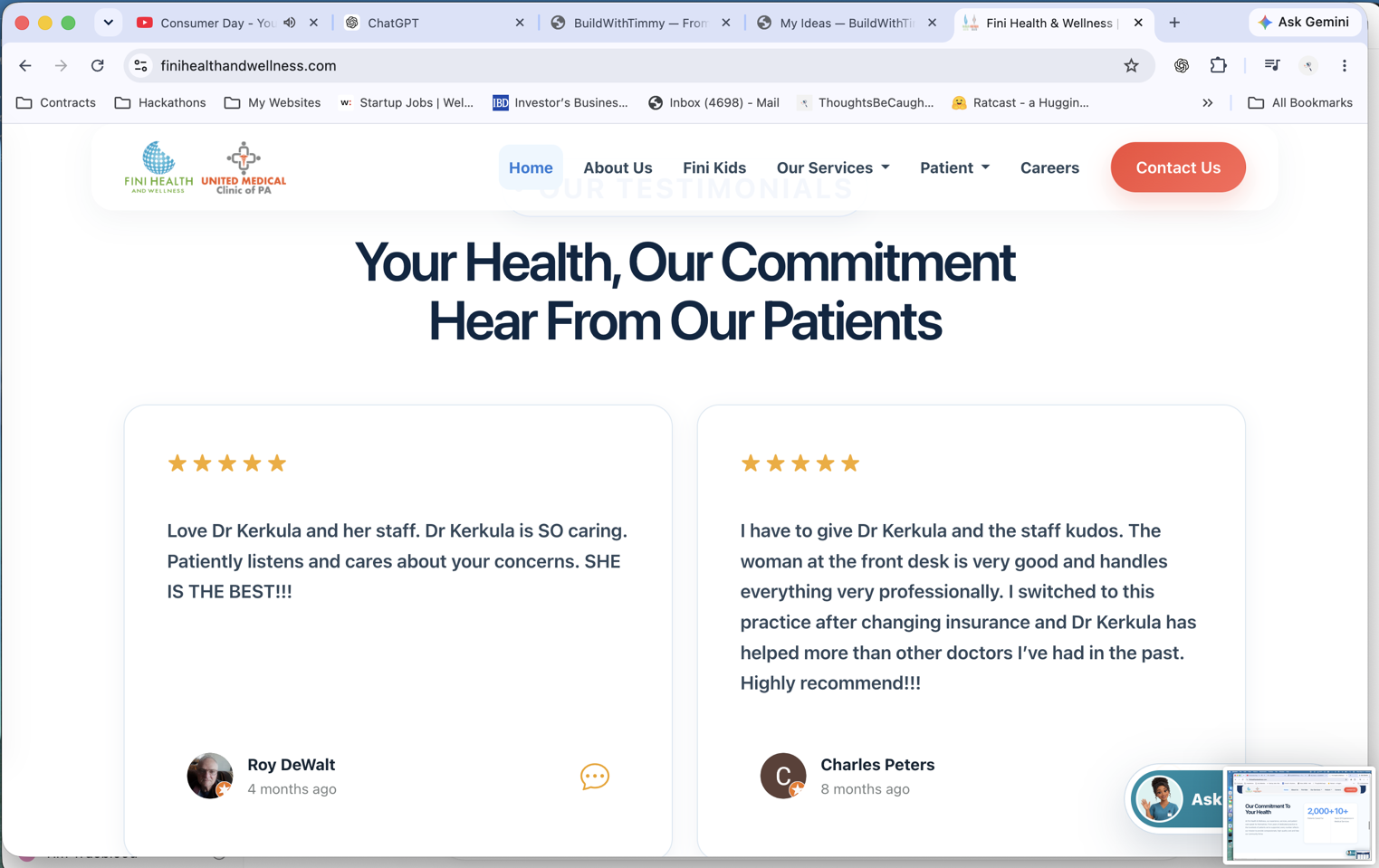 Fini Health & Wellness product screen 4