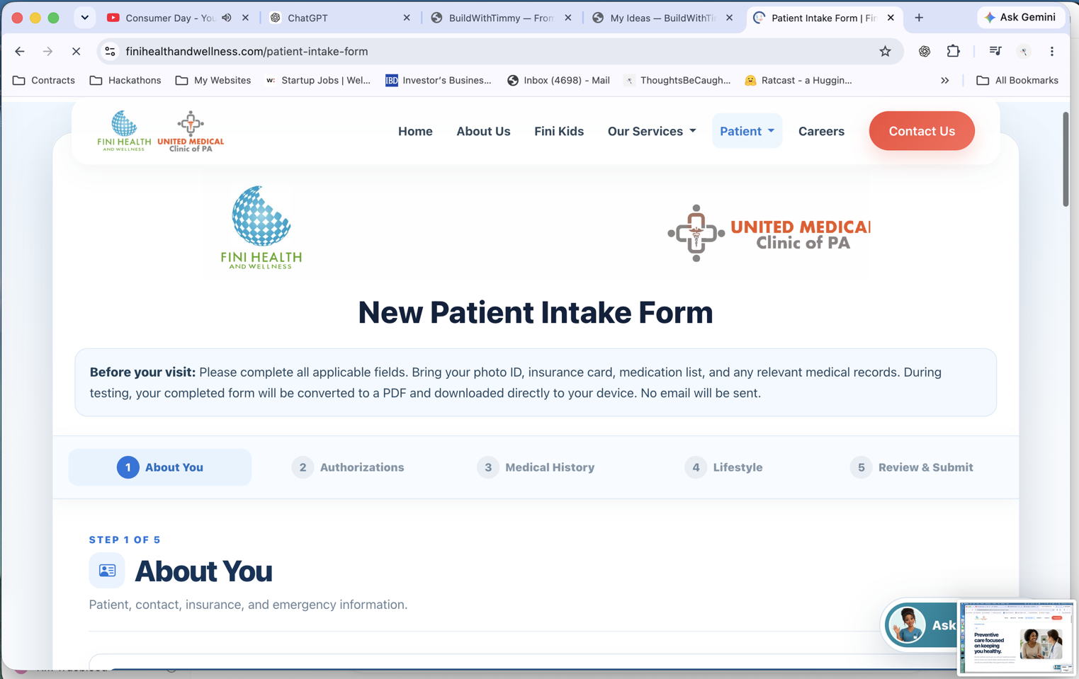 Fini Health & Wellness product screen 12