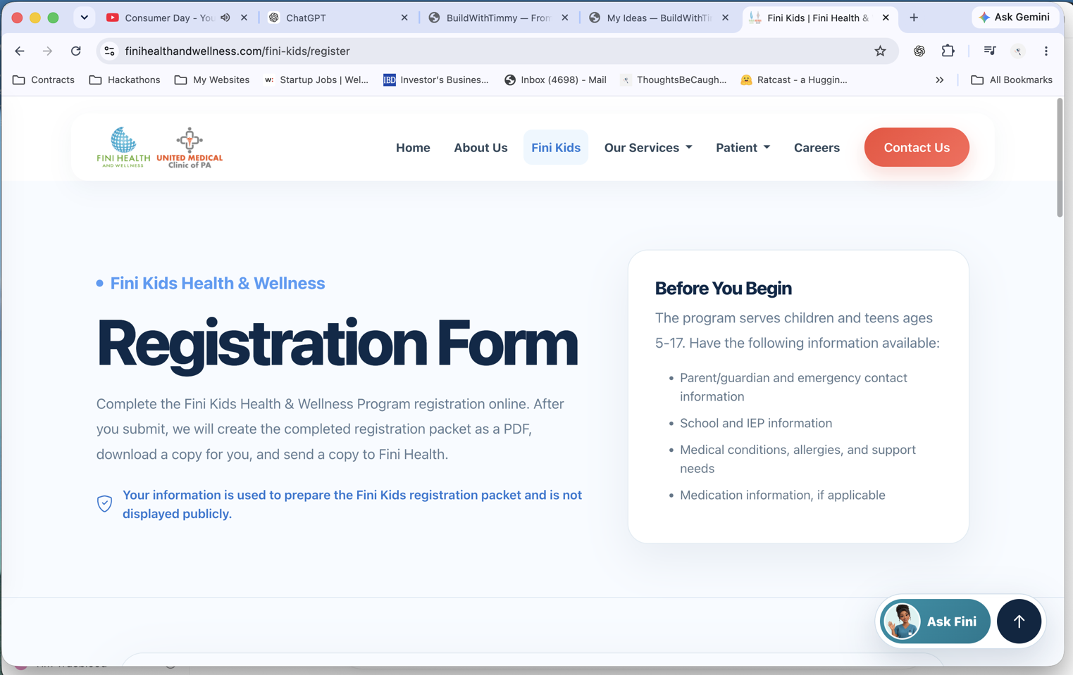Fini Health & Wellness product screen 13