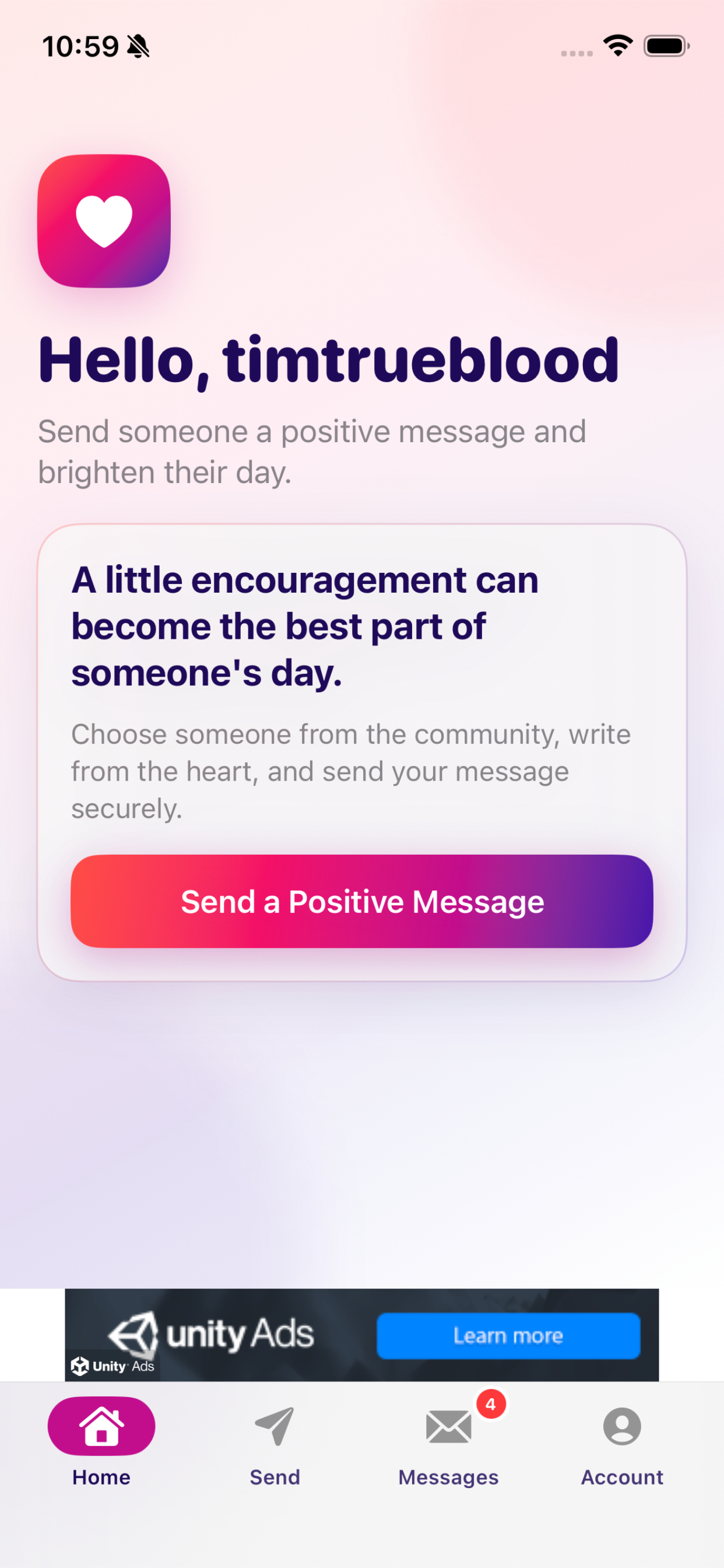 Positive Message Sender product screen 7