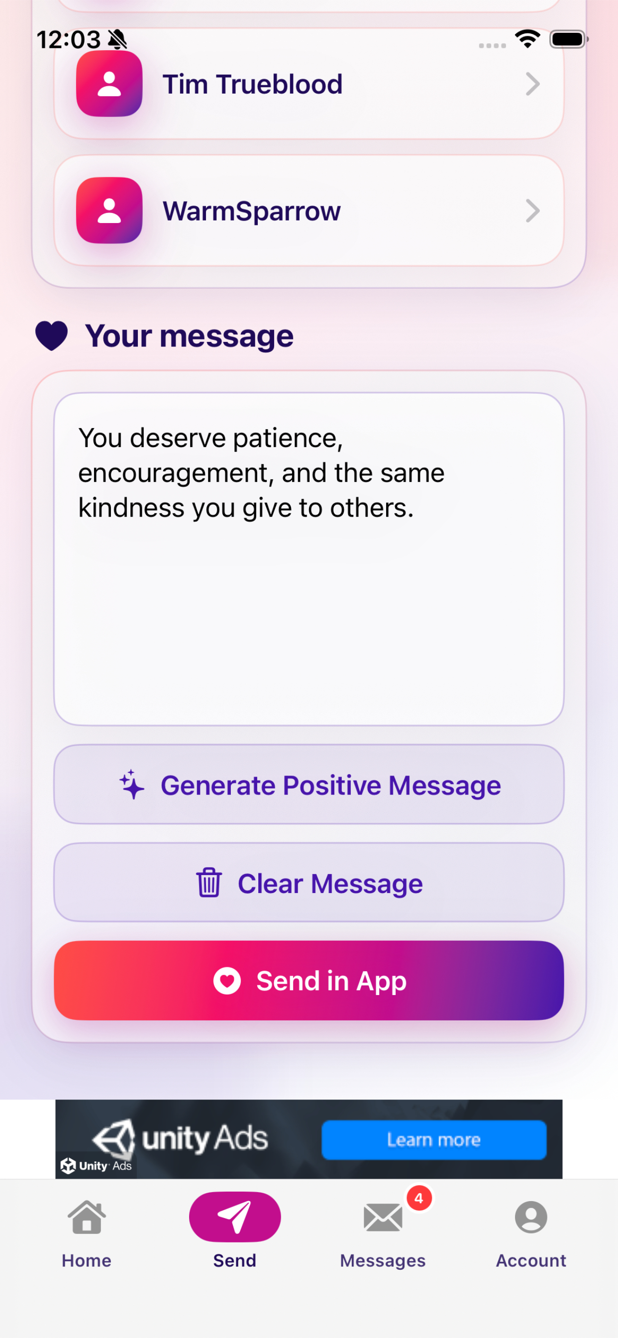 Positive Message Sender product screen 9