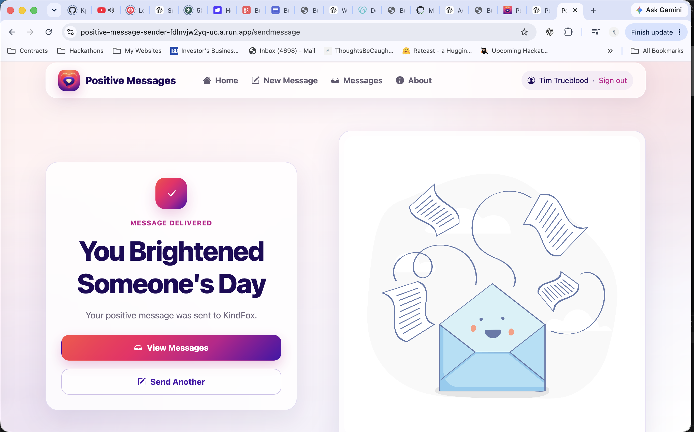 Positive Message Sender product screen 4