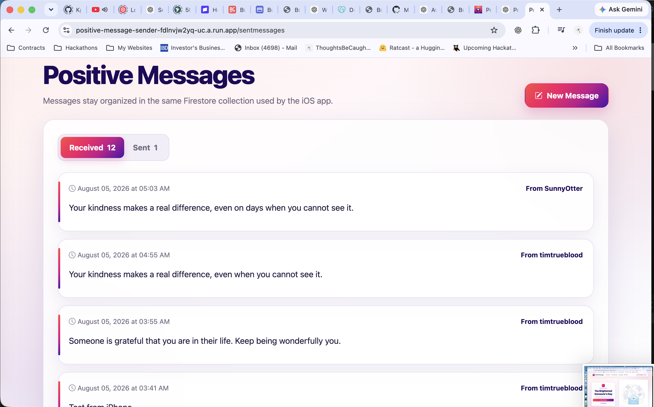 Positive Message Sender product screen 5