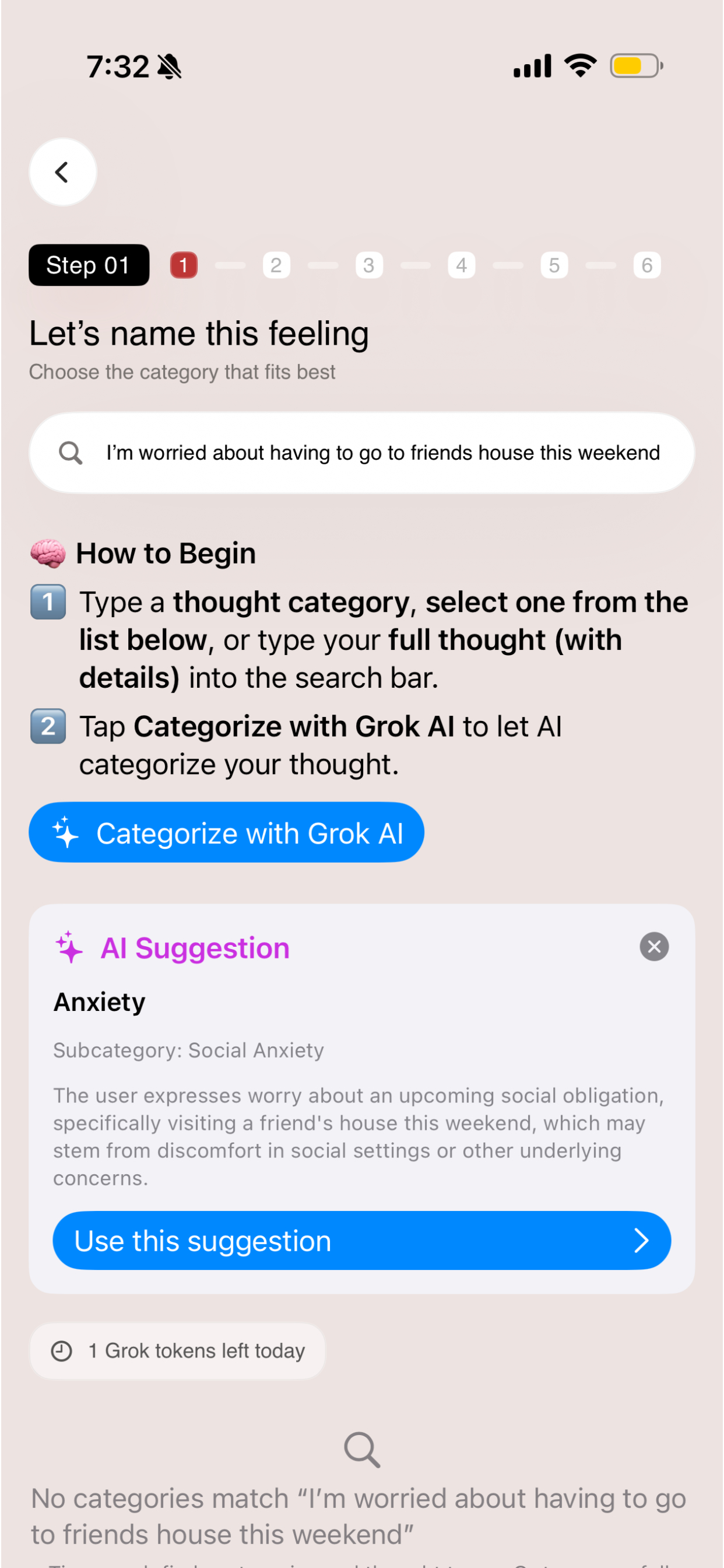 ThoughtsBeCaught product screen 2