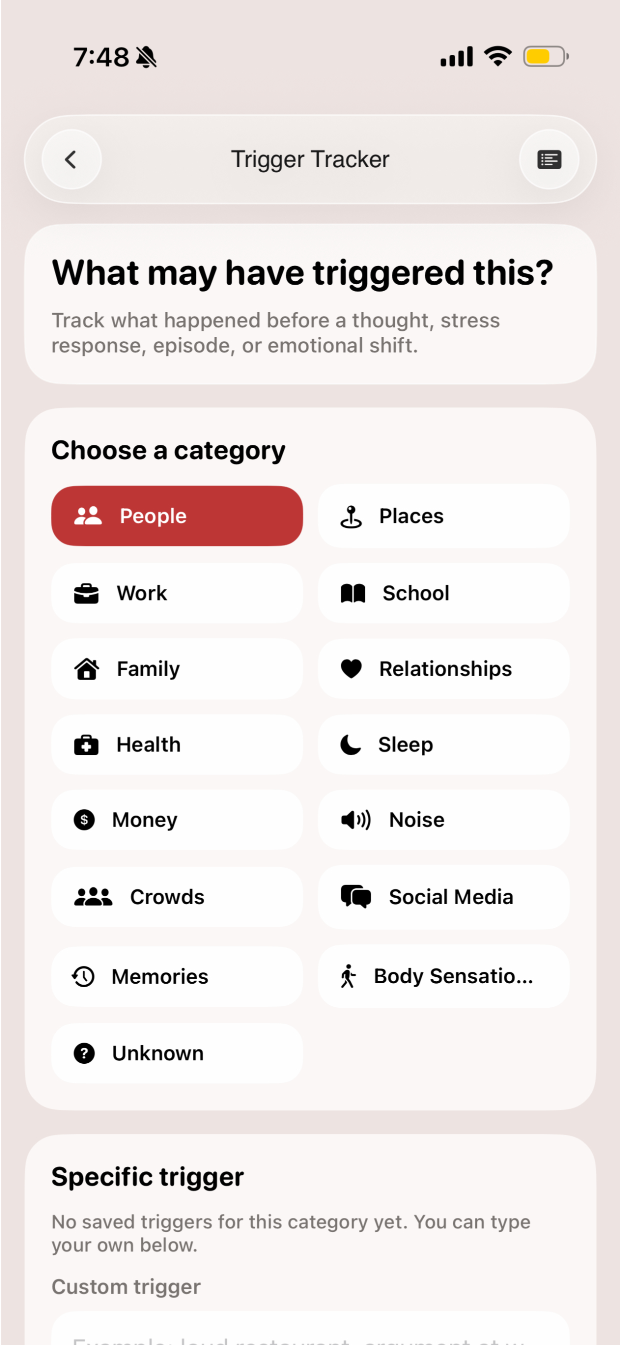 ThoughtsBeCaught product screen 7