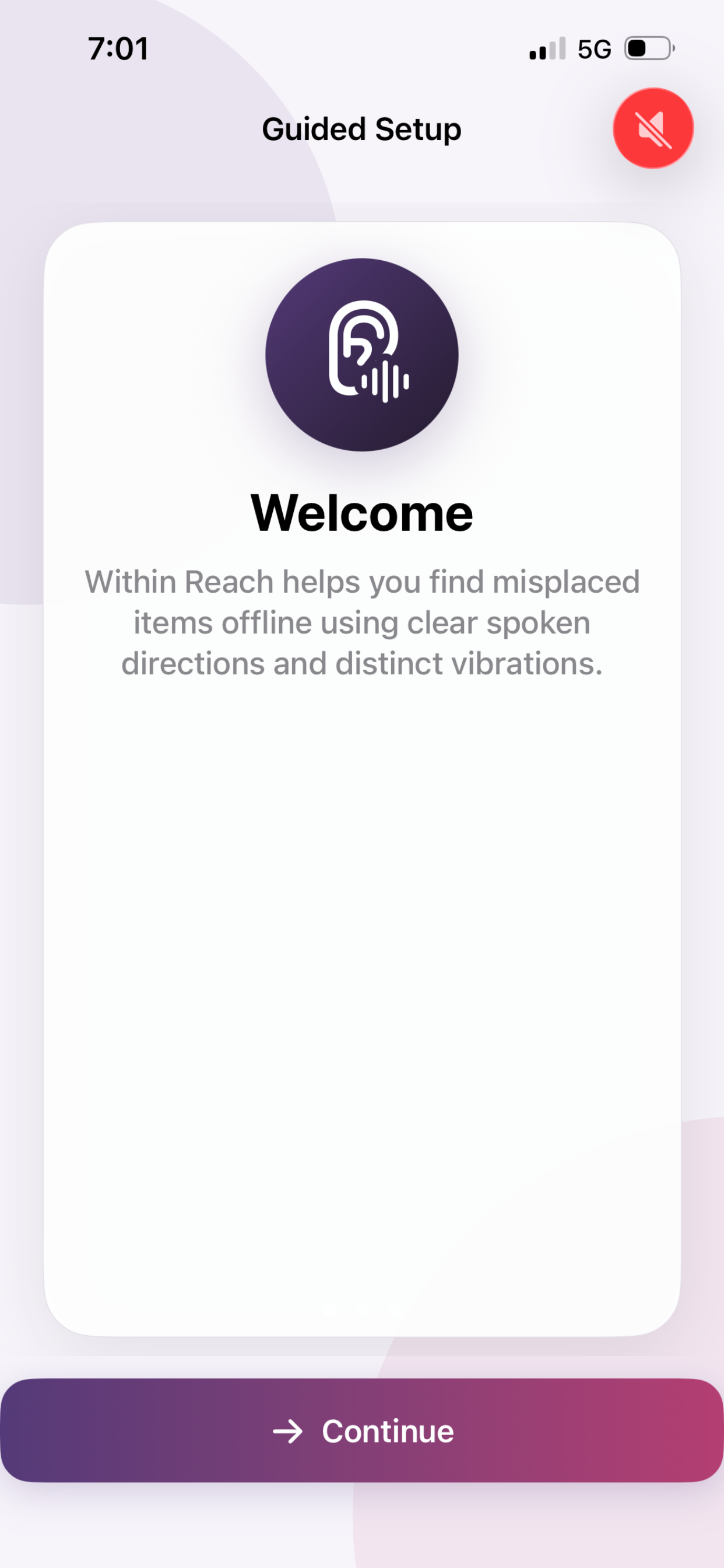 Within Reach Item Finder product screen 5
